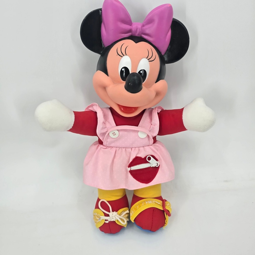 Vintage 1989 Mattel Disney Minnie Mouse Learn to Dress Me 15" Doll